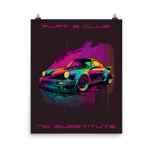 Porsche 930 Turbo Vaporwave Poster