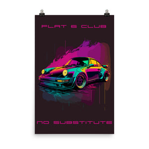 Porsche 930 Turbo Vaporwave Poster